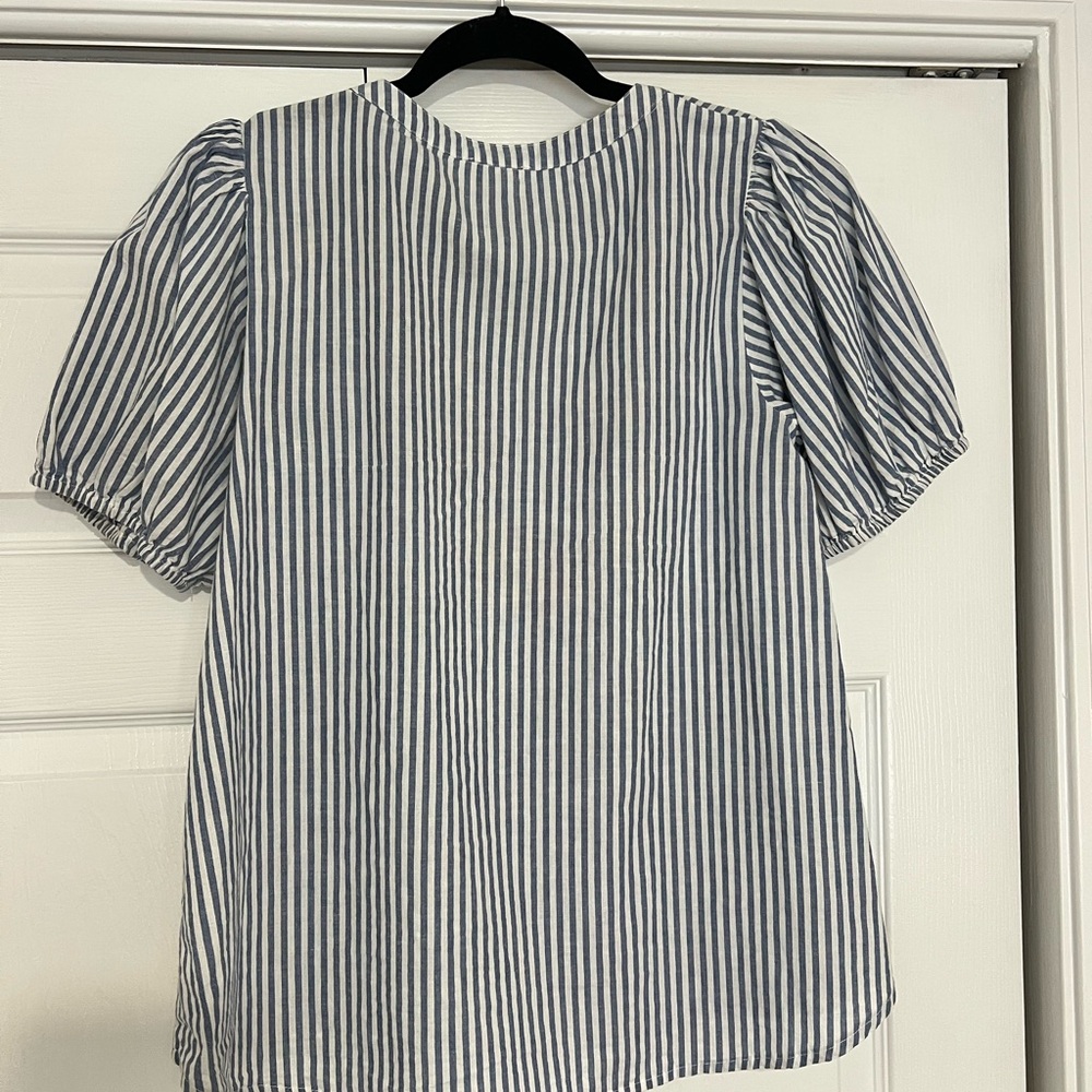 Striped Embroidered Blouse - Picture 3 of 3